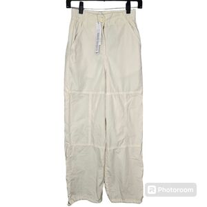 NWT TOPSHOP Parachute baggy pants Off White Color Size‎ 0